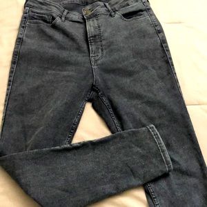 Old Navy Rockstar Women Size 14 Black Extra High Rise Skinny Jeans Stretch